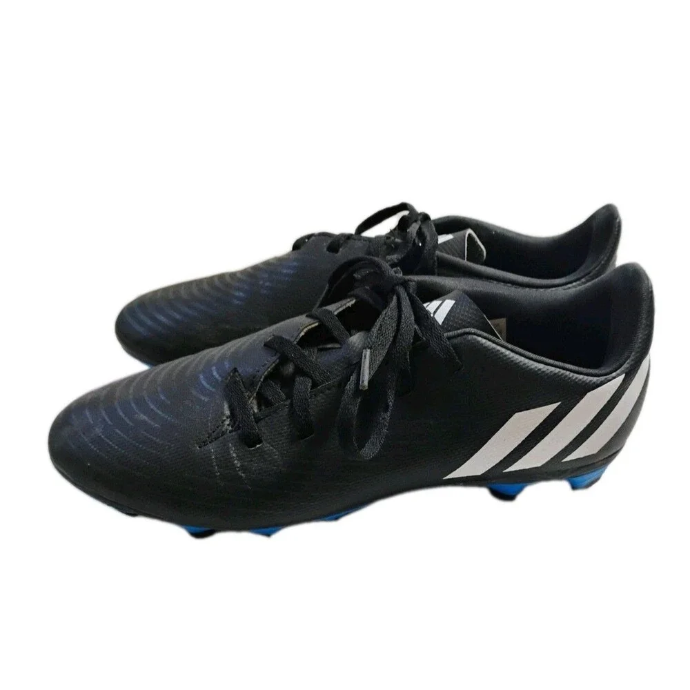 Adidas Predator Soccer Cleats Mens Black Blue Firm Ground Football Shoes GW4662‎